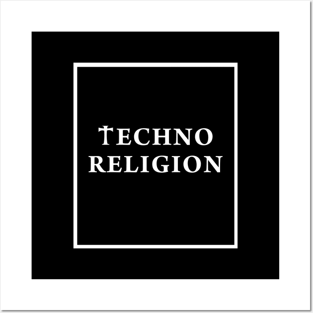 Tecno music religion by Cox in Ibiza party remember 90s Wall Art by BACK TO THE 90´S